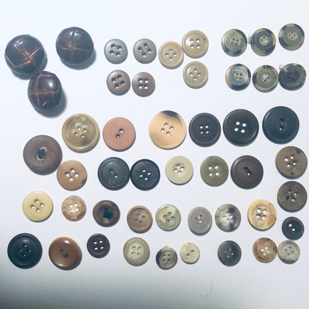 Vintage Brown and Tan Button Bundle From My Mom’s Button Tin